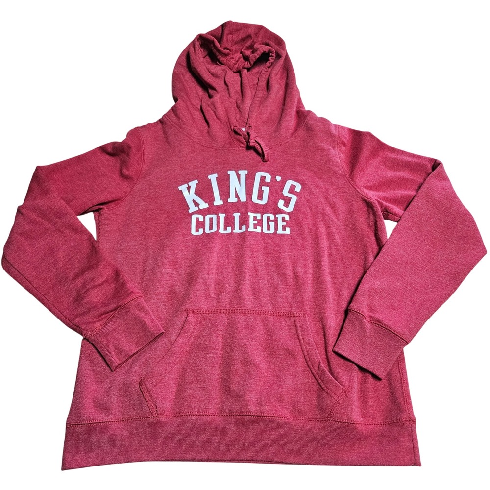 Redshirt Kings College Hoodie Mens XL Heather Red Pullover Graphic Sweatshirt